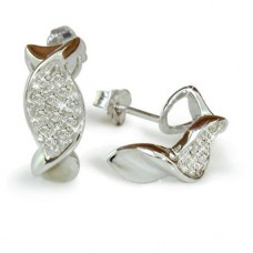 Round Diamond Cluster Earrings
