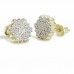 Round Diamond Cluster Earrings