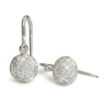 Round Diamond Cluster Earrings