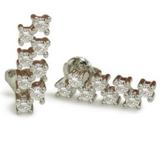 Designer Round Diamond Hoop Earrings
