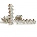 Modern Round Diamond Drop Earrings