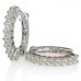 Round Diamond Hoop Earrings
