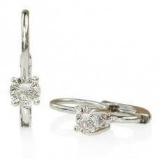 Round Diamond Hoop Earrings