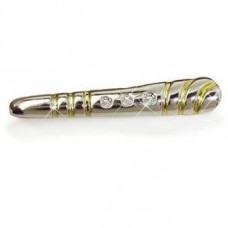 Round Diamond Two Tone Tie Pin