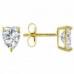 Classic Heart Diamond Stud Earrings