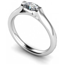 Tension Style Set Oval Cut Diamond Ring