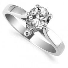 0.70ct I1/g Pear Shaped Diamond Solitaire Ring