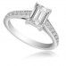 Four Prong Shoulder Pave Set Engagement Ring
