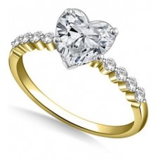 Heart Diamond Shoulder Set Ring