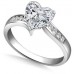 Heart Diamond Shoulder Set Ring
