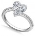 Heart Diamond Shoulder Set Ring