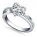 Heart Diamond Shoulder Set Ring