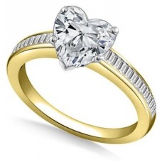 Heart Diamond Shoulder Set Ring