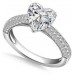 Heart & Round Diamond Vintage Ring Heart & Round Diamond Vintage Ring