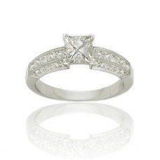 0.85ct I1/g Round & Princess Diamond Ring