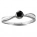 0.35ct Round Black Diamond Solitaire Ring