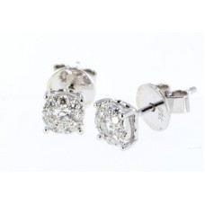 0.47ct Vs/f Round Diamond Stud Earrings
