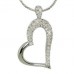 0.26ct Si/ef Round Diamond Heart Shaped Pendant