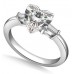 Modern Heart & Baguette Diamond Trilogy Ring