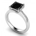1.00ct Vs/fg Princess Black & White Diamond Ring