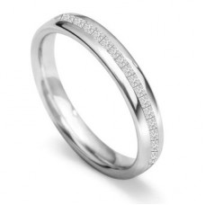 3.5mm Full Set Princess Diamond Wedding Ring