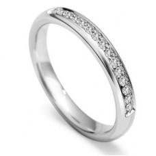 3mm Court Grain Set 40% Round Diamond Wedding Ring