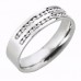 5mm Double Row 40% Diamond Wedding Ring