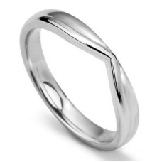 2.5mm Shaped Plain Wedding Ring
