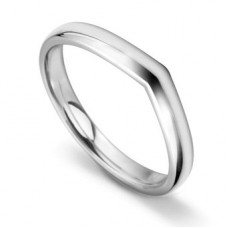 2.5mm Shaped Plain Wedding Ring