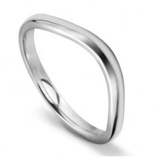 2.5mm Shaped Plain Wedding Ring