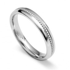 3mm Platinum Vintage Wedding Ring