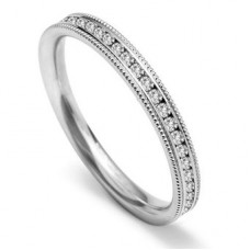2.5mm Round Diamond Vintage Wedding Ring 2.5mm Round Diamond Vintage Wedding Ring