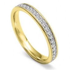 40% Round Diamond Vintage Wedding Ring