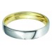 4mm Two Tone Court Shape Wedding Ring