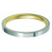 2.5mm Two-tone Flat Court Shape Wedding Ring