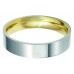 5mm Two Tone Flat Court Shape Wedding Ring 5mm Two Tone Flat Court Shape Wedding Ring
