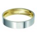 6mm Two Tone Flat Court Shape Wedding Ring