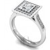 Princess/round Cluster Set Ring