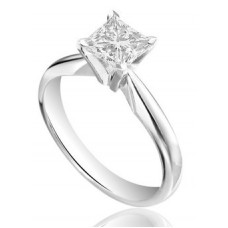 0.84ct I1/f Princess Cut Diamond Solitaire Ring
