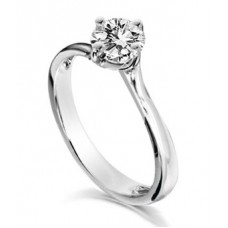 Platinum,0.43ct Si2/f Round Diamond Solitaire Ring