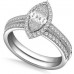 Marquise Shoulder Set Ring With Matching Band Marquise Shoulder Set Ring With Matching Band