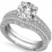 Diamond Shoulder Set Ring With Matching Band