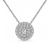 Round Diamond Double Halo Pendant