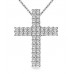 Modern Round Diamond Cross Pendant Modern Round Diamond Cross Pendant