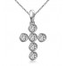 Unique Round Diamond Cross Pendant