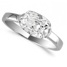 Cushion Cut Diamond Solitaire Ring