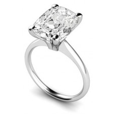 Cushion Cut Diamond Solitaire Ring