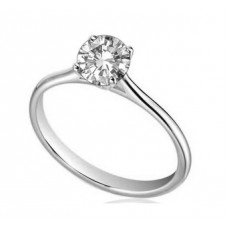 Certified 0.58ct Vs1/g Round Diamond Ring