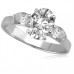 Simple Oval & Pear Diamond Trilogy Ring