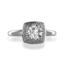 Round Diamond Triple Halo Ring Round Diamond Triple Halo Ring